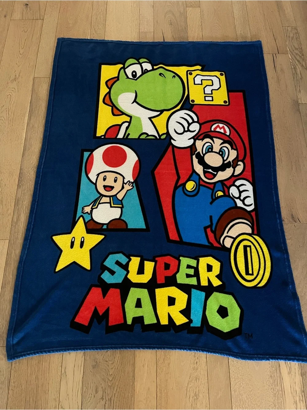 Nintendo super Mario fleece blanket